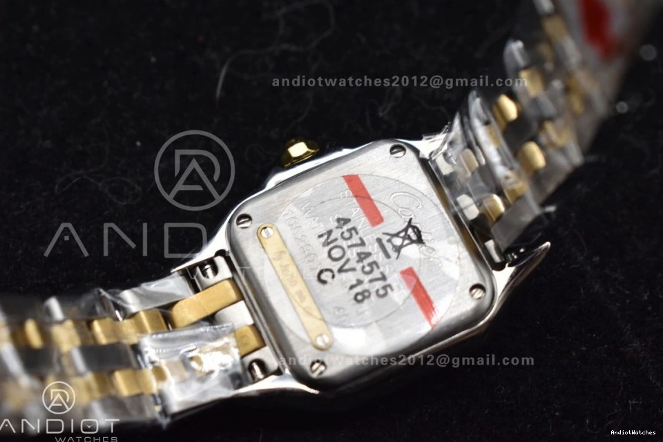 YG on 1002 Quartz SS Bracelet Edition 22mm BVF White Dial Ronda YG 1:1 SS Panthère UrbanChic Best 0316